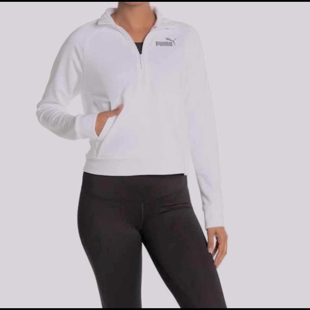 White XL Women’s Puma Half Zip Pullover